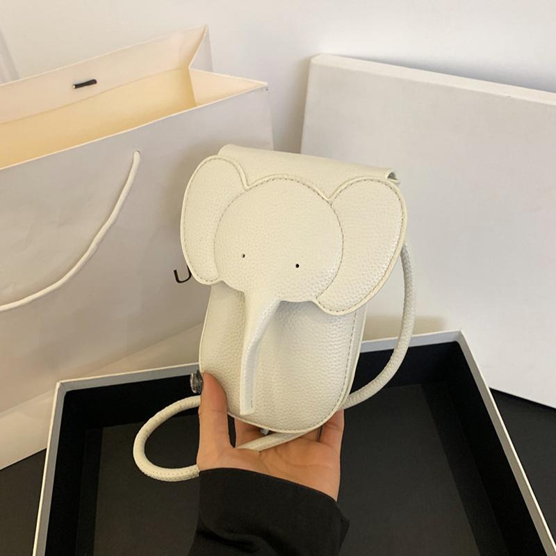 PU-Leder Baby Elefant Münzbörse Damen Tasche Anhänger Kreativer Kartenhalter Aufbewahrung Lippenstift Umschlag Reißverschluss Geldbörse