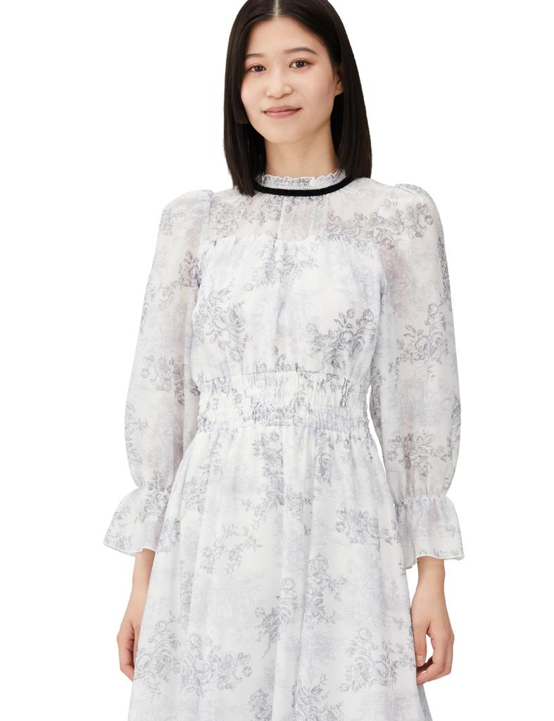 Jill by Jill Stuart Toile De Jouy Rose Print Dress, Web-Exclusive Color: Blue