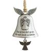 Christmas Bell Ornament Collectible Holiday Angel Wing Bell Engraved Christmas Pendant Memorial Decoration