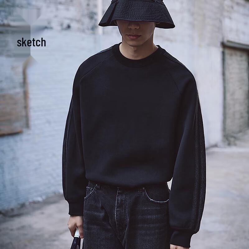 

SUPIN Men s Loose Fit Crew Neck Sweatshirt M