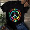 Old Hippies Rule Hippie Retro Vintage Men's and Women's T-shirts