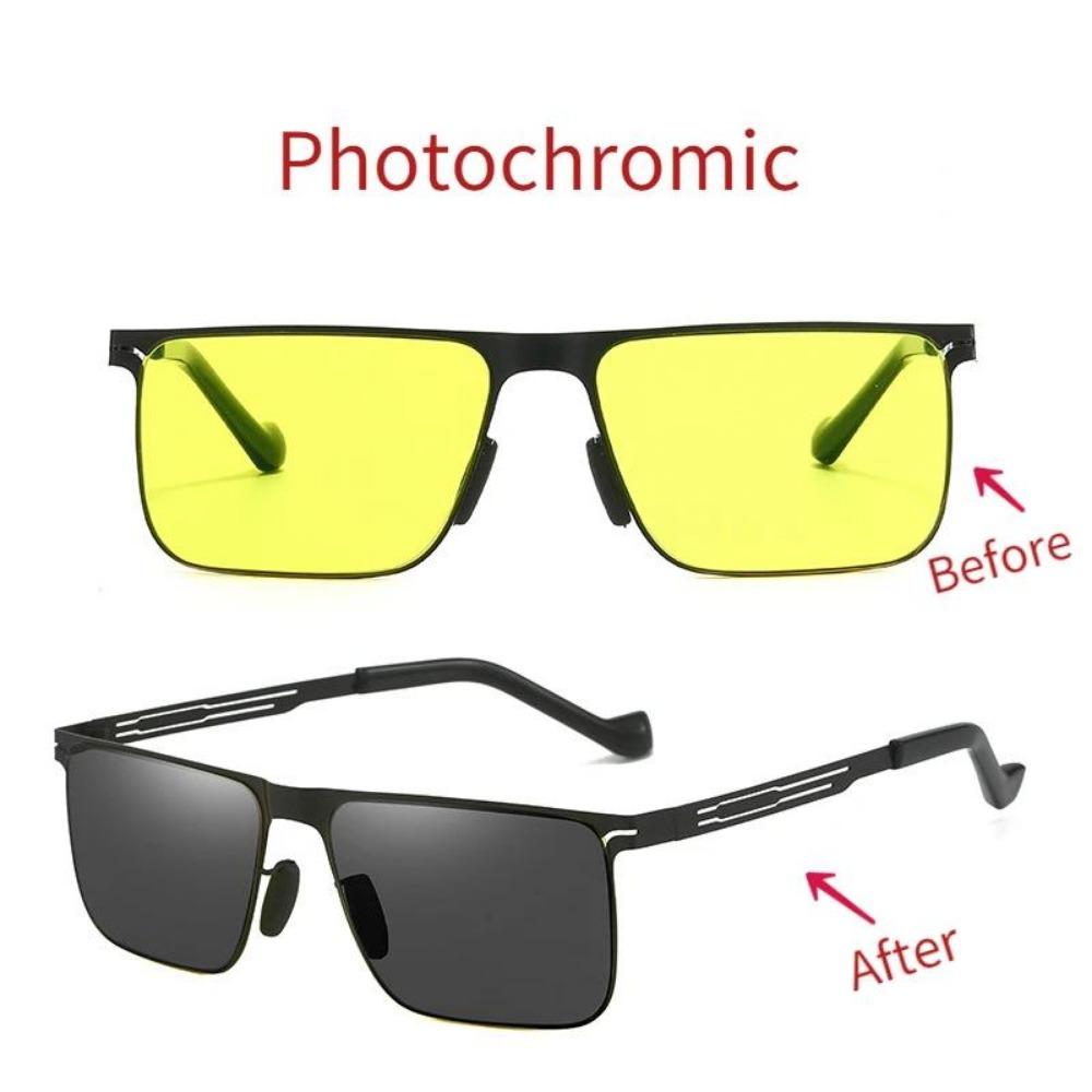 

Мужские фотохромные/блокирующие синий свет очки, солнцезащитные очки для вождения, солнцезащитные очки для путешествий/рыбалки на открытом воздухе, металлические поляризационные очки