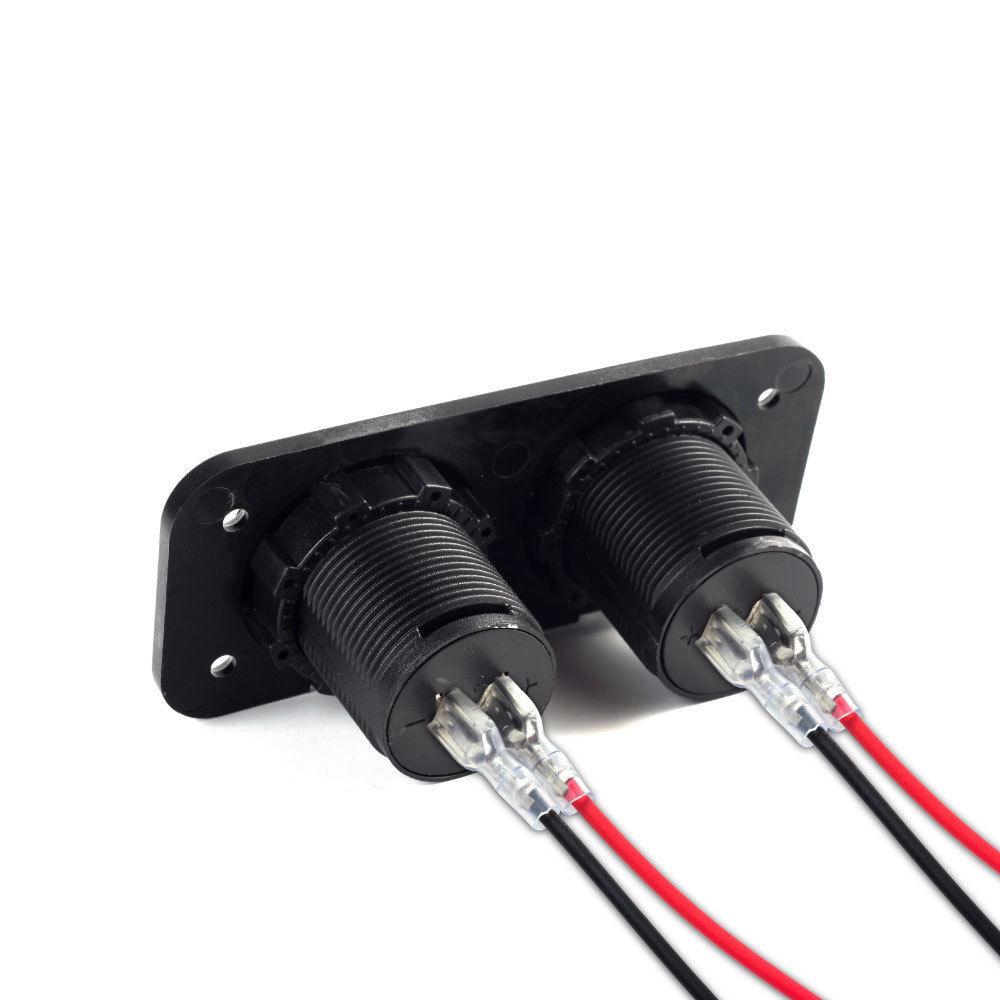 12V Dual USB Car Cigarette Lighter Socket Splitter 12V Charger Power Adapter Outlet Accessories New Arrive