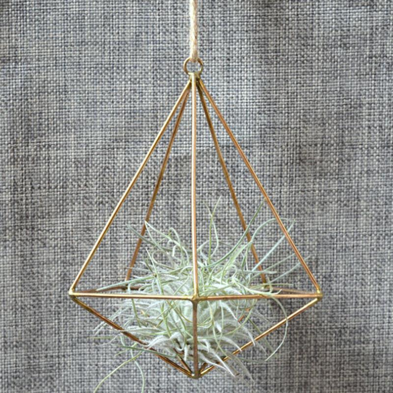 Bracket Hanging Geometric Shape Decoration Wall Flower Home Outdoor Plant Art Basket Rack Design Garden Holder