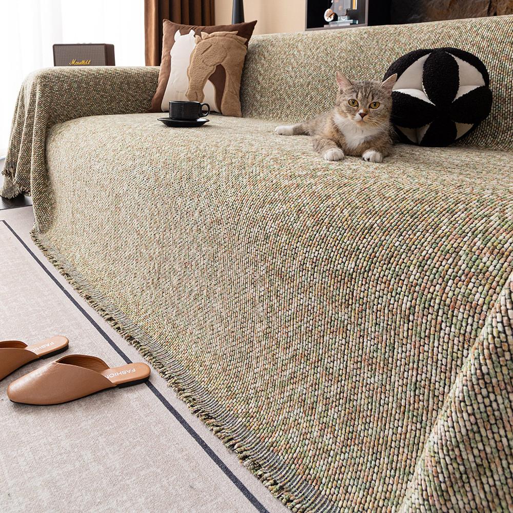 1pcs Thicken Chenille Blanket Classic All-inclusive Simple Couch Cover Towel Non Slip Office Nap Shawl Cushion Home Decoration
