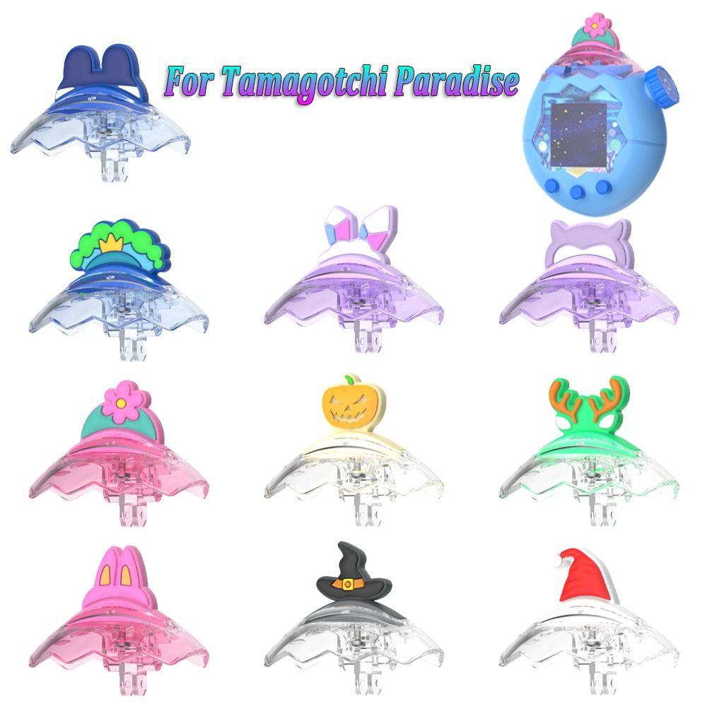 Cartoon Top Replacement Cover Decorative Crystal PC Head Cap Protective Case Creative Clear Cover for Tamagotchi Paradise