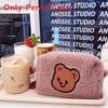 Teddy Plush Bear Makeup Bag With Large Capacity For Travel And Storage
