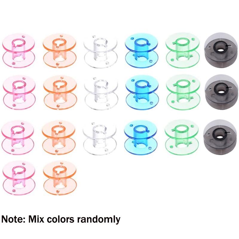 Leere Spulen Nähmaschinenspulen Klarsichtplastik-/Metallspulen und Aufbewahrungsbox Nähmaschinenzubehör Werkzeuge