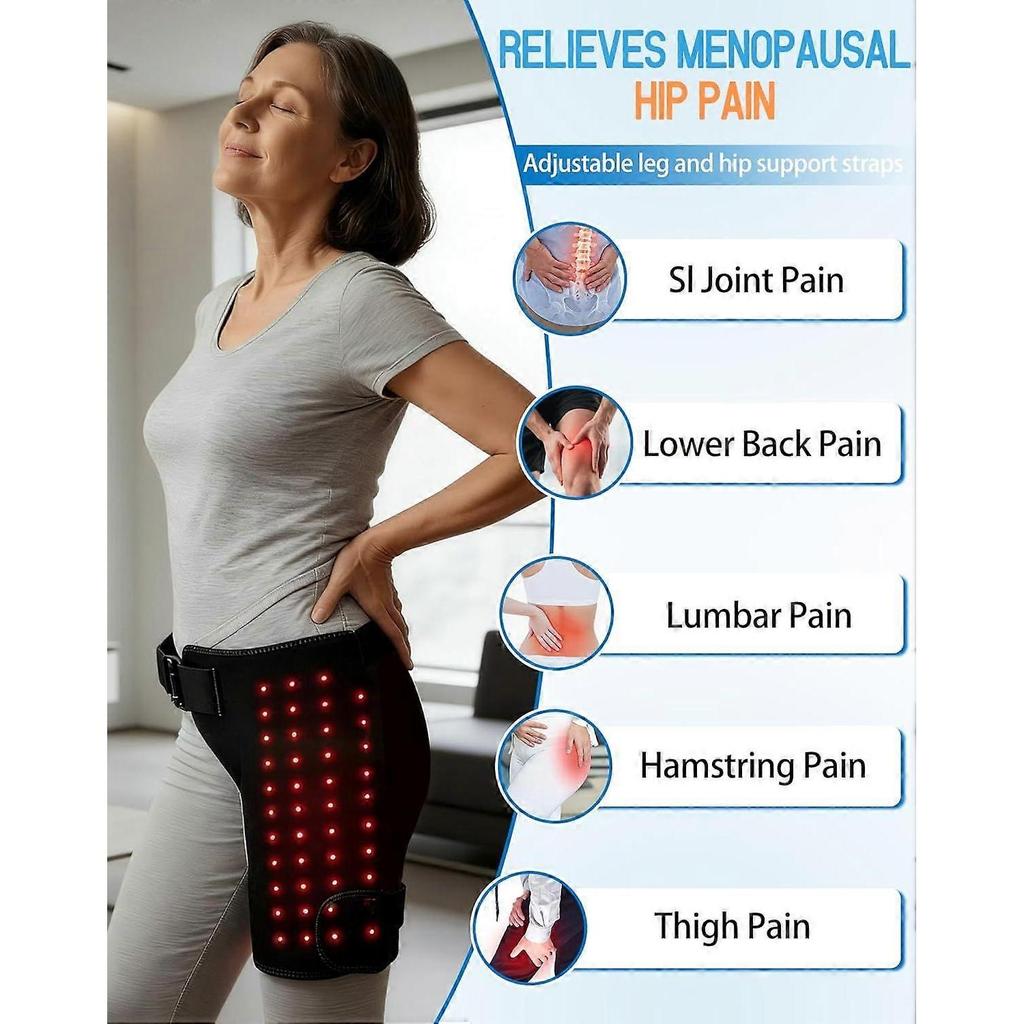 Hip Brace Red Light Therapy for Women Hip Pain & Collagen Boost, Adjustable Hip Comfortable Support for Confident Movements, Christmas Birthday Gift f