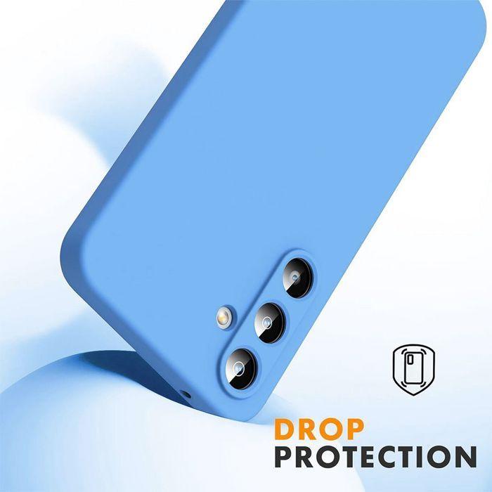Coque de Protection - BOOLING - Samsung Galaxy A17 4G/5G - Silicone Liquide Slim Anti-Rayures - Bleu