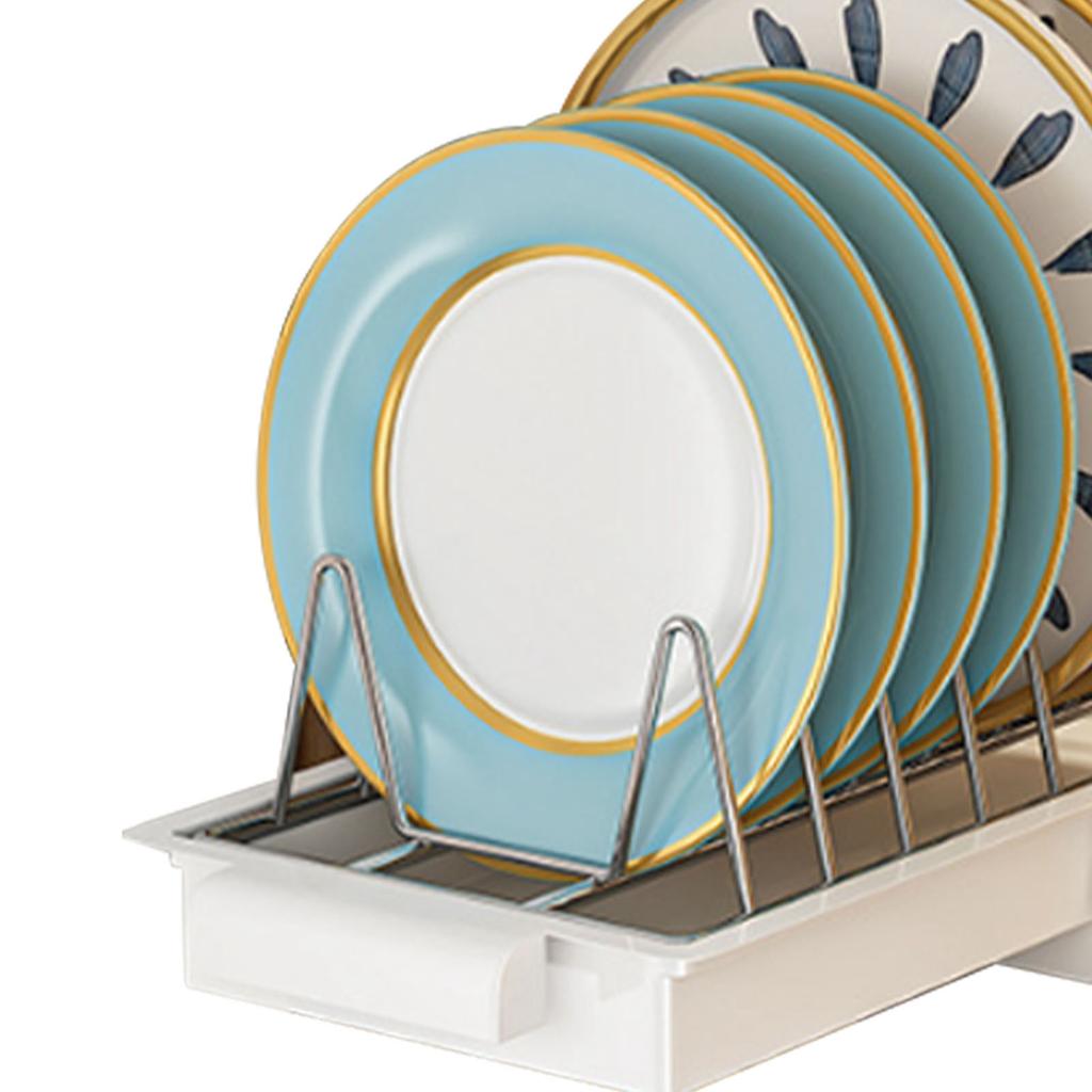 Pull Out Cabinet Organizer Stainless Steel Multifunctional Slide Out Shelves for Plates Kitchen