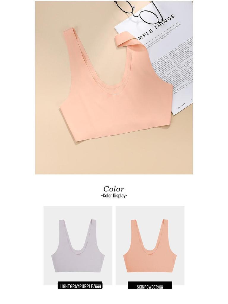 Large U-Shaped Seamless Ice Silk Women's Bra Vest - Wear As Outerwear with Beautiful Back Design