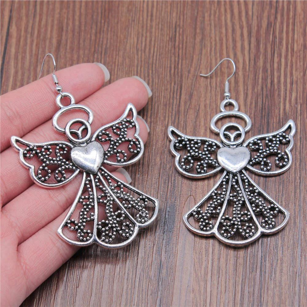 Drop & Dangle Earring Angel Wings Kids' Jewelry MaterialsEarring Size 18x19mm QE002