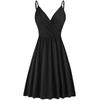 Summer V-neck casual sleeveless dress mid-length beach dress
