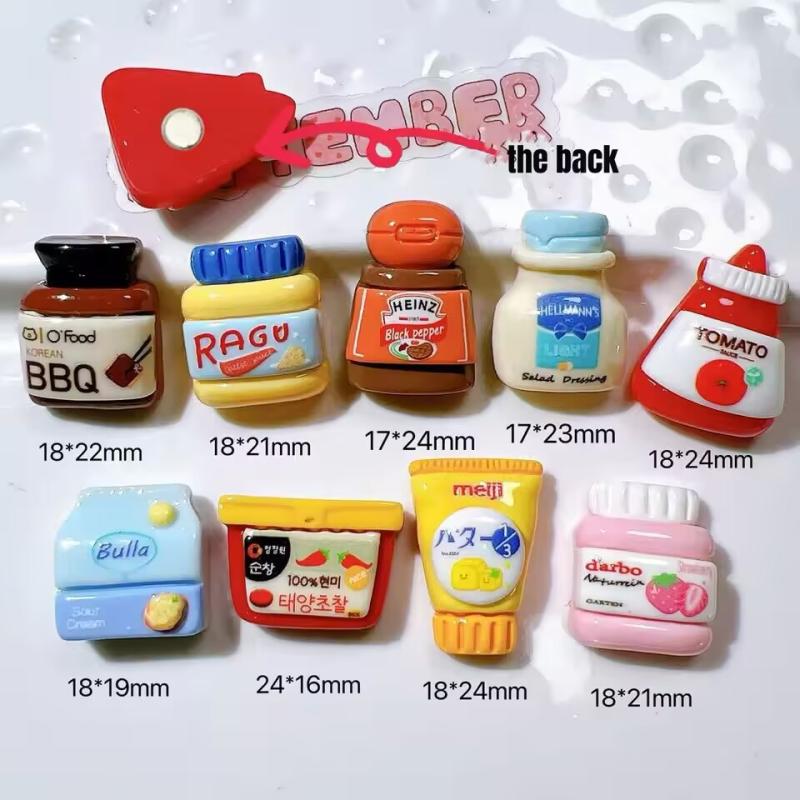 9Pcs Kawaii Cartoon Food Fridge Magnets Personalized Cute Decorative Refrigerator Magnets For Locker Cabinet
