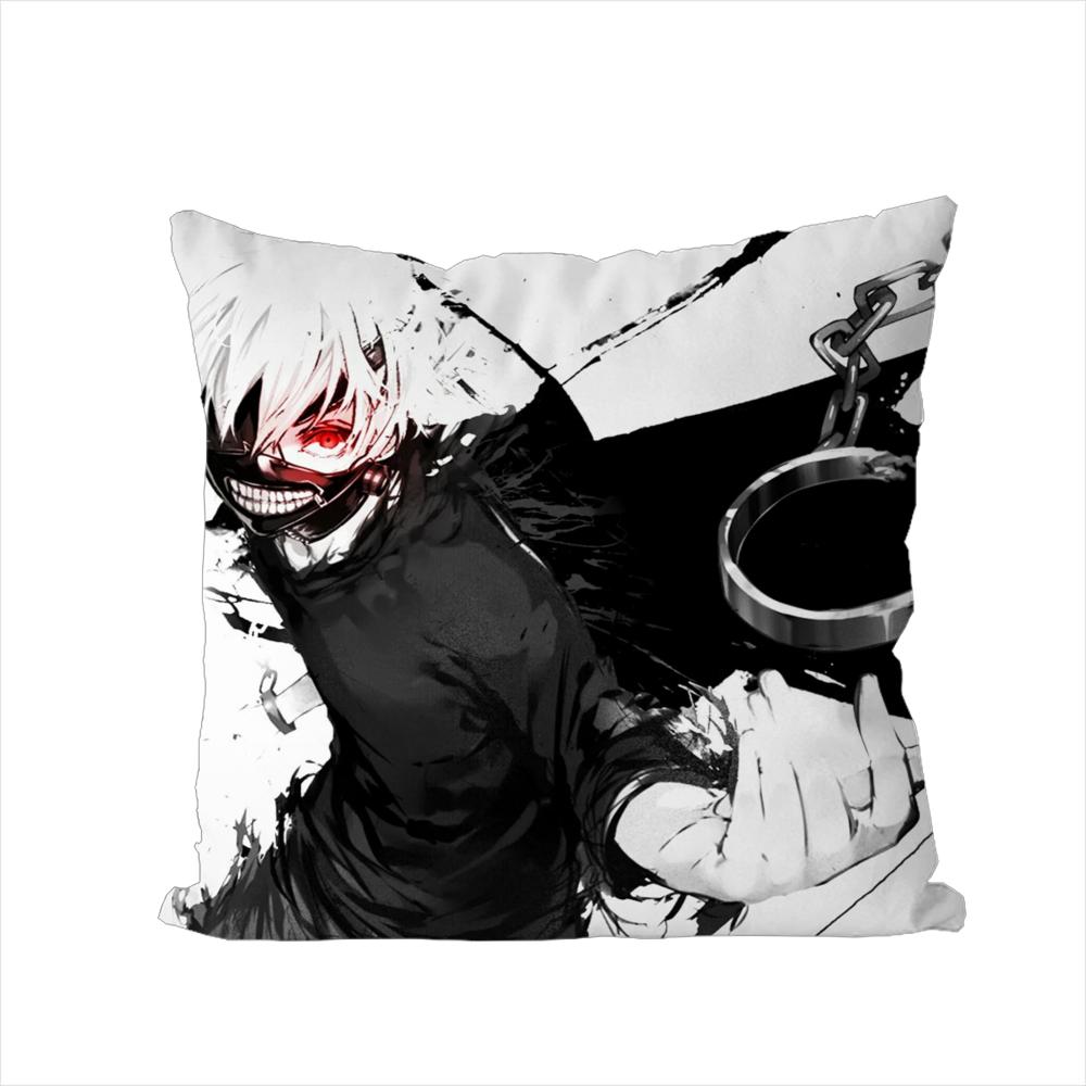Anime Tokyo Ghoul Pillow Case For Car Sofa Decorative Home Doublesided Print Plush Square Throw Pillow Cushion Cover