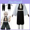 Set Costum Cosplay Uimitor Demon Slayer Kimetsu No Yaiba Stâlpul Vântului Sanemi Shinazugawa Pentru Entuziaști Anime