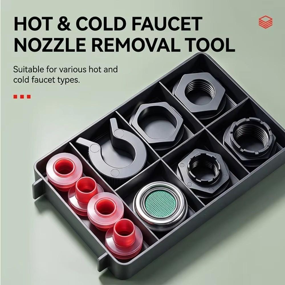Split Storage Tray Plumbing Parts Box Multifunctional Faucet Repair Kit Plumbing Seal Kit