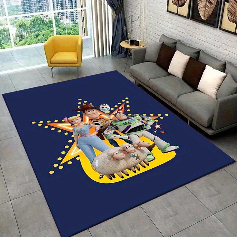 1pc Toy Story Pattern Area Rug Soft Flannel Floor Mat for Living Room, Bedroom, Sofa Coffee Table Floor Mat, Machine Washable