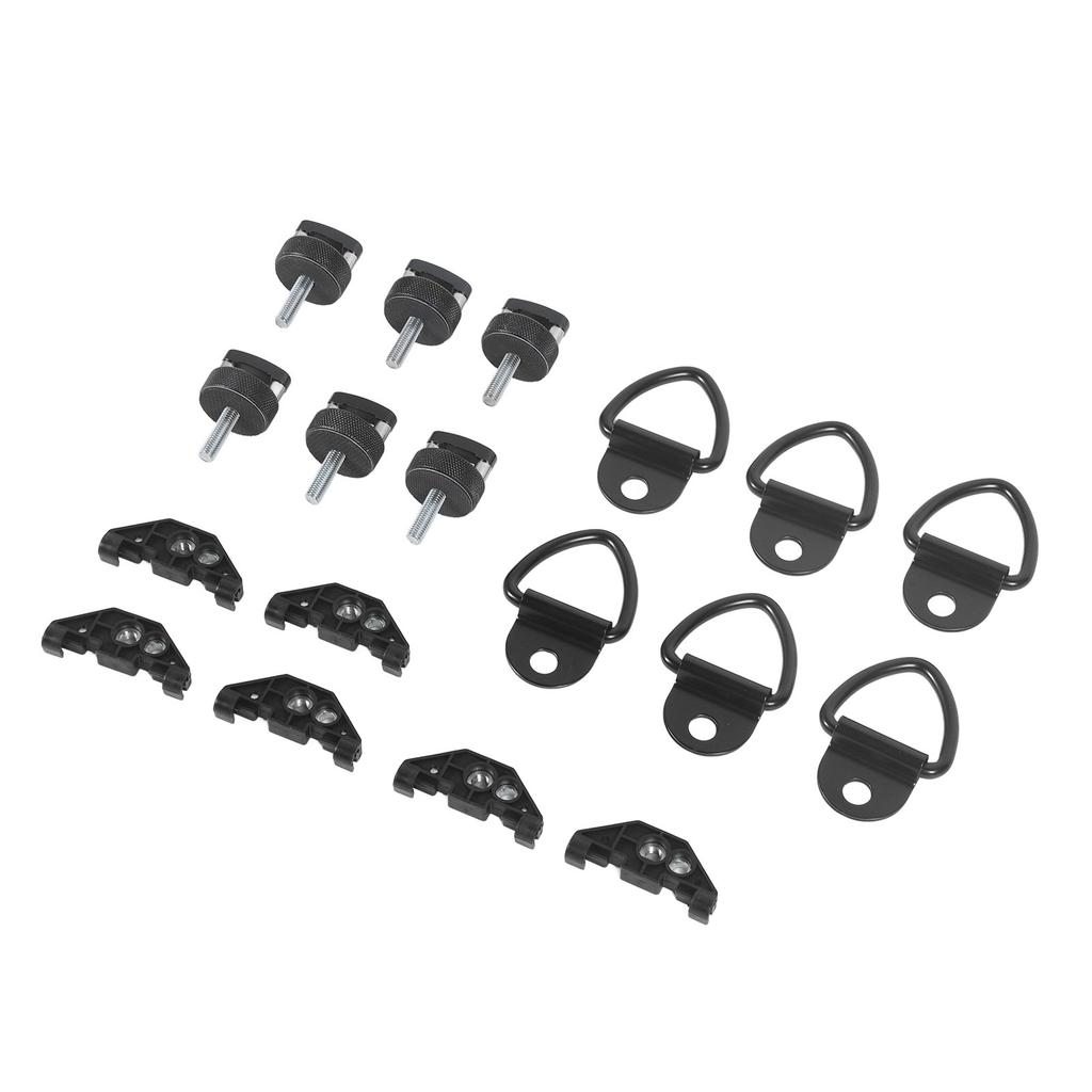 6 Sets Hard Top Bolts with D Rings Steel Billet Aluminum Quick Removal Fastener Thumb Screw Nut Kit for Wrangler JK JLU