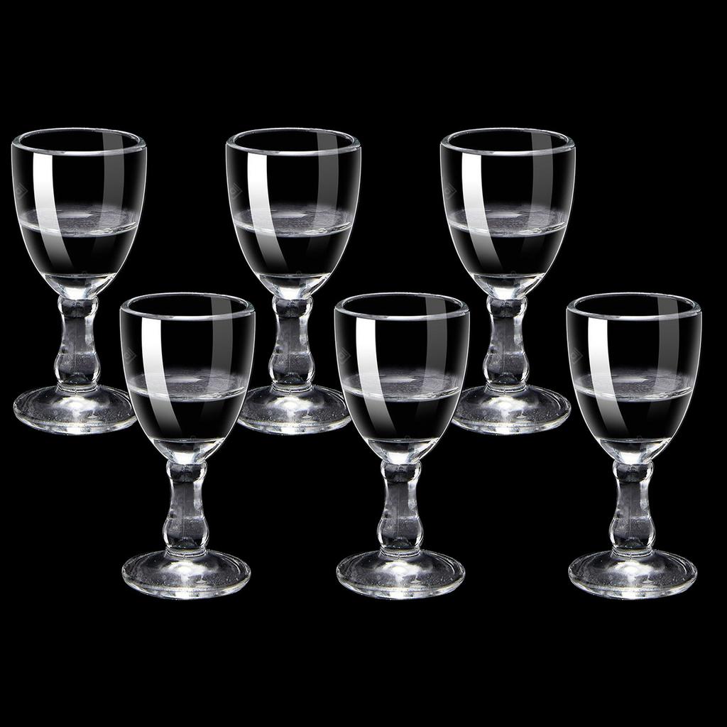 Set 6 buc Mini Cupe de Vin 10/15/25ml Pahar de Shot Transparent Pahare de Băutură Pocal cu Picior Înalt Pahare pentru Lichior Spirtoase Cupe de Băut