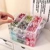 Portable Transparent Bracelet Storage Box with Compartments for DIY Jewelry