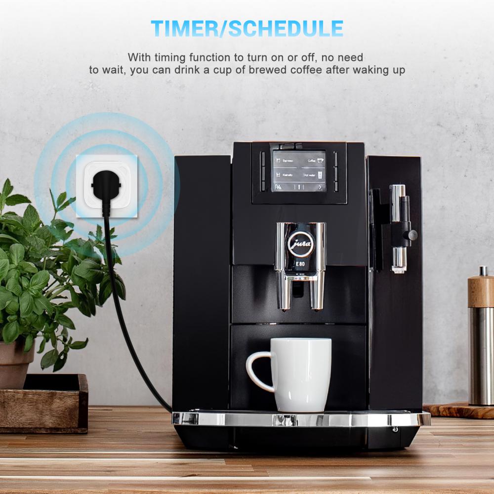 Corui Tuya Wifi Smart Socket With Power Monitor 16a Us Smart Plug Support Smart Life App Alexa Google Assistant Voice Control