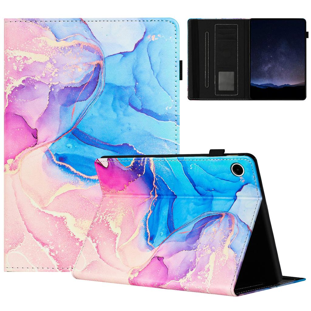 For Lenovo Tab M10 (Gen 3) Case Multi-Angle Viewing Smart PU Leather Marble Cover