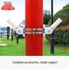 Y-Type Red Five-Star Decorative Flag with 360° Stainless Steel Pole