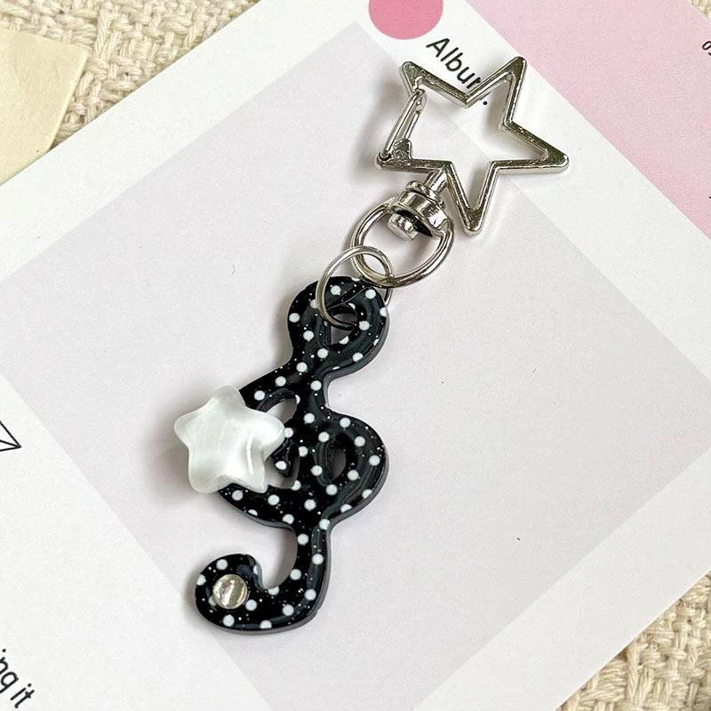 Fashion Cartoon Acrylic Keychain Sweet Musical Note Shaped Keychain DIY Bag Charms Fashion Accessories