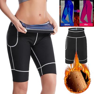 Pantalones cortos de Sauna para mujer, mallas de sudor de cintura alta, modelador corporal adelgazante, pantalones de entrenamiento, pantalones cortos deportivos para gimnasio, ropa interior térmica para Fitness