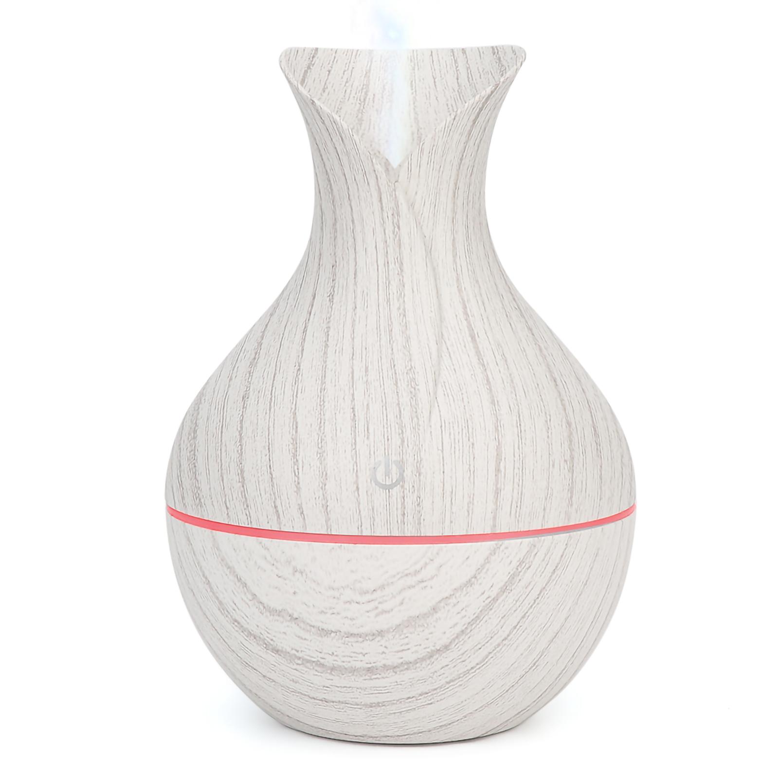 

USB LED ультразвуковой деревянный увлажнитель воздуха очиститель с 7 цветами света для дома (белый) белый