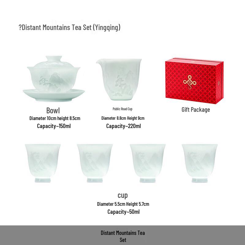 Jingdezhen Shadow Green Ceramic Gaiwan Tea Cup