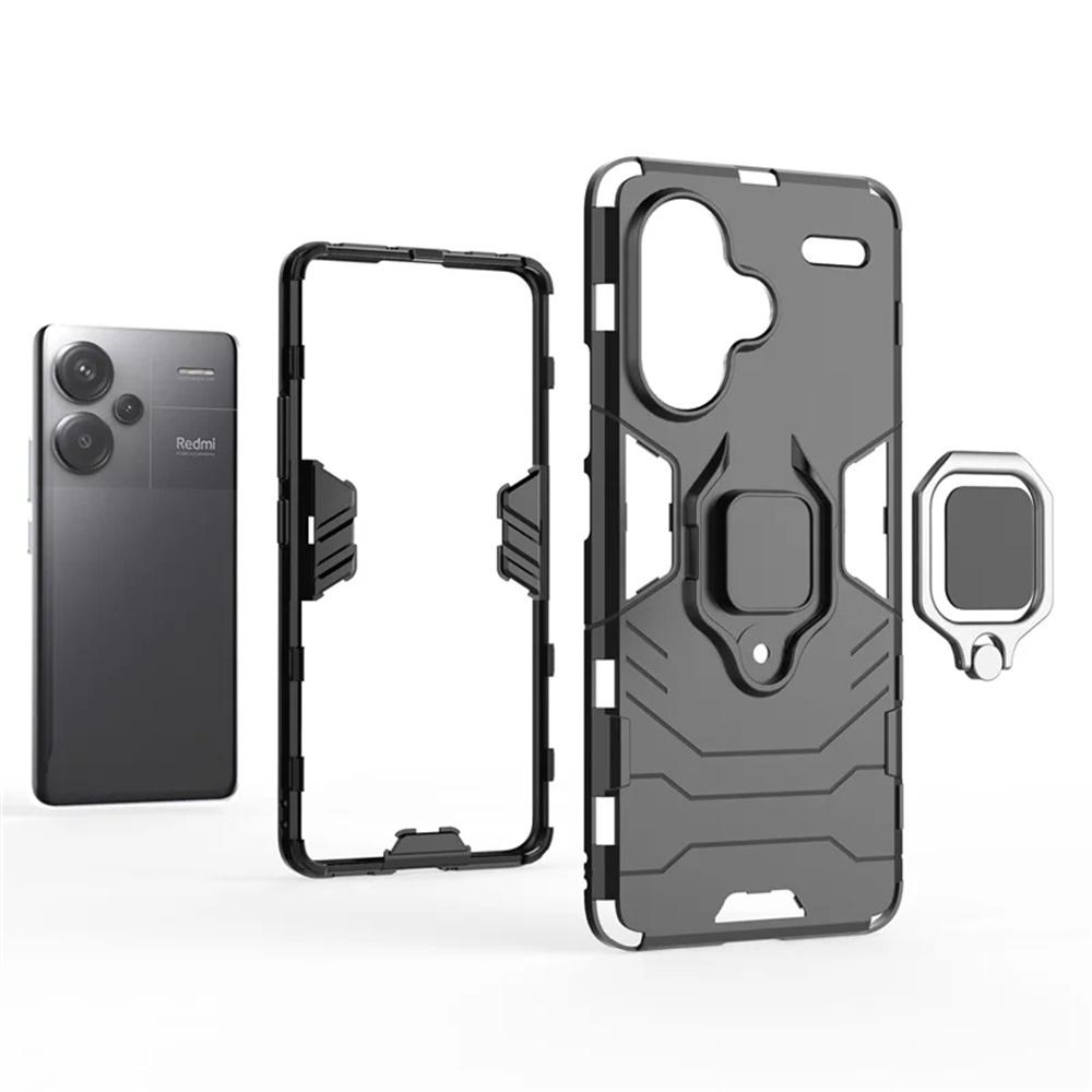 Kickstand Armor Cover For Xiaomi Redmi Note 13 12 10 11 Pro Plus 12S 10S 11S 5G Silicon Shockproof Case Redmi 12 5G 12C 10X 10A
