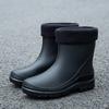 New short tube waterproof shoes men's rain shoes Korean version fashionable wear-resistant kitchen work non-slip rain boots