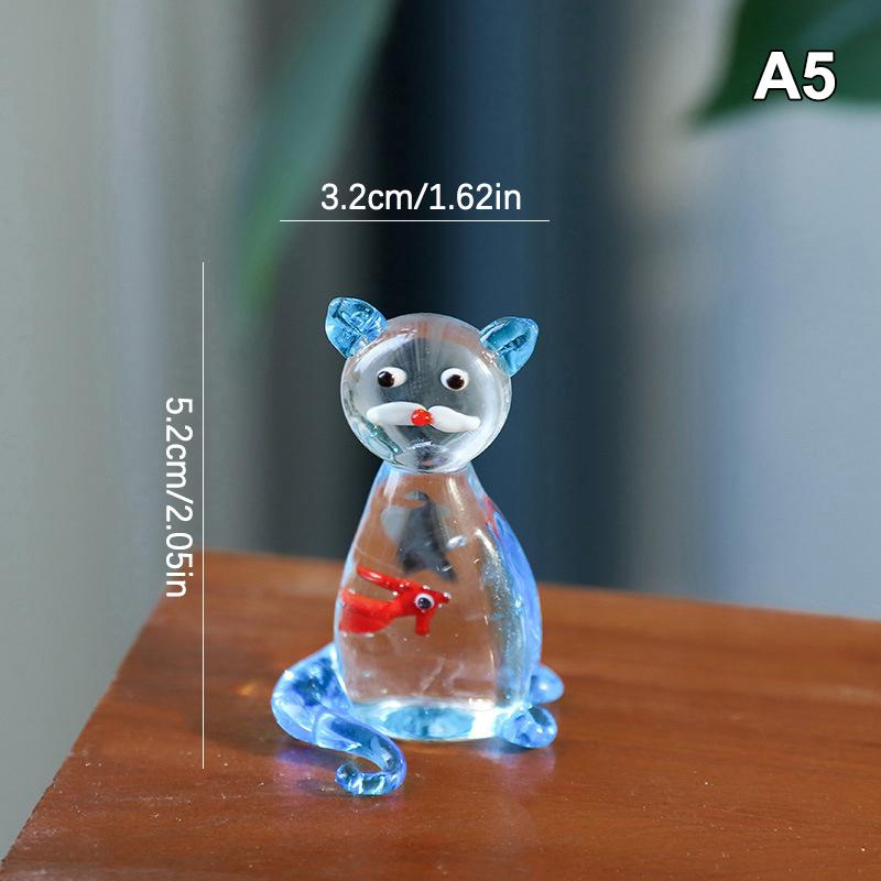 Handcrafted Glass Pocket Fish Figurine Mini Pocket Fish Ornaments Vibrant Glass Fish Desktop Decoration Home Office Decor