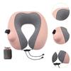Inflatable Travel Pillow for Airplane 11.81inchx11.42inchx3.94inch Portable Soft Flying Reading Washable Cover for Train Driving