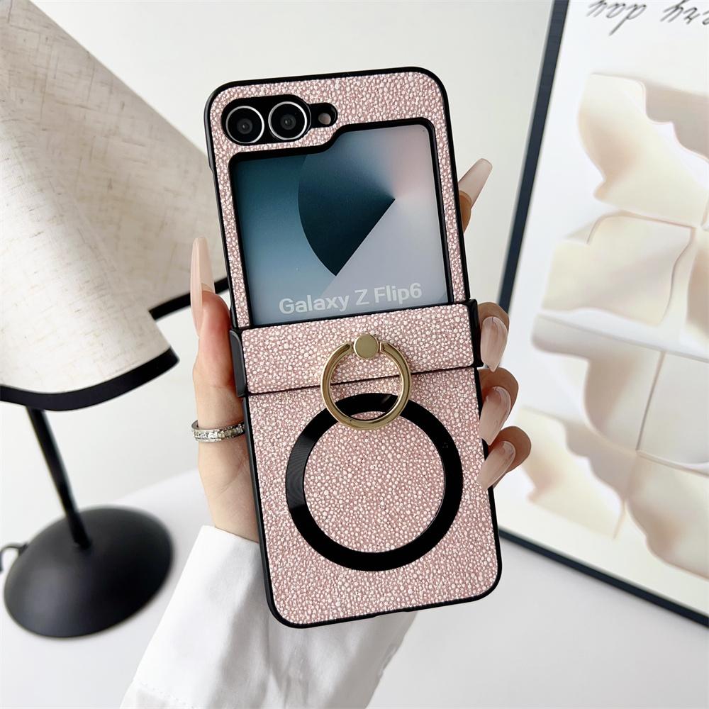 

Luxury Ring Holder Bracket Case for Samsung Galaxy Z Flip 6 5 4 3 7 flip6 Magnetic Stand Wireless Charging Shockproof Cover For Samsung Z Flip 6