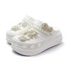 Crocs Crush Clog EIGHT% Mountain Gardenia Gift Bag Romantic Comfort Hole Shoes Unisex White