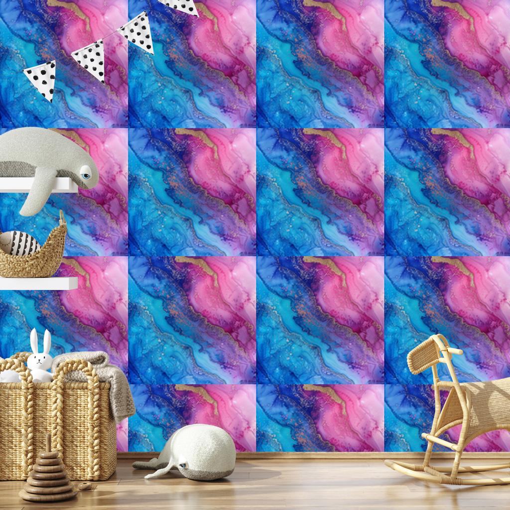 Wallpaper Ink blue, violet, azure and purple 50x1000