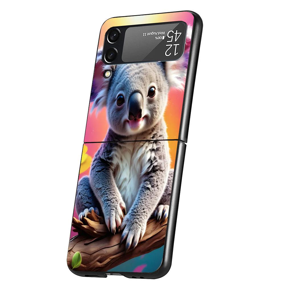 Koala Kawaii Cute Animal Phone Case For Samsung Galaxy Z Flip 7 6 5 4 3 5G Cover ZFlip7 ZFlip6 ZFlip4 ZFlip5 ZFlip3 Coque Fundas