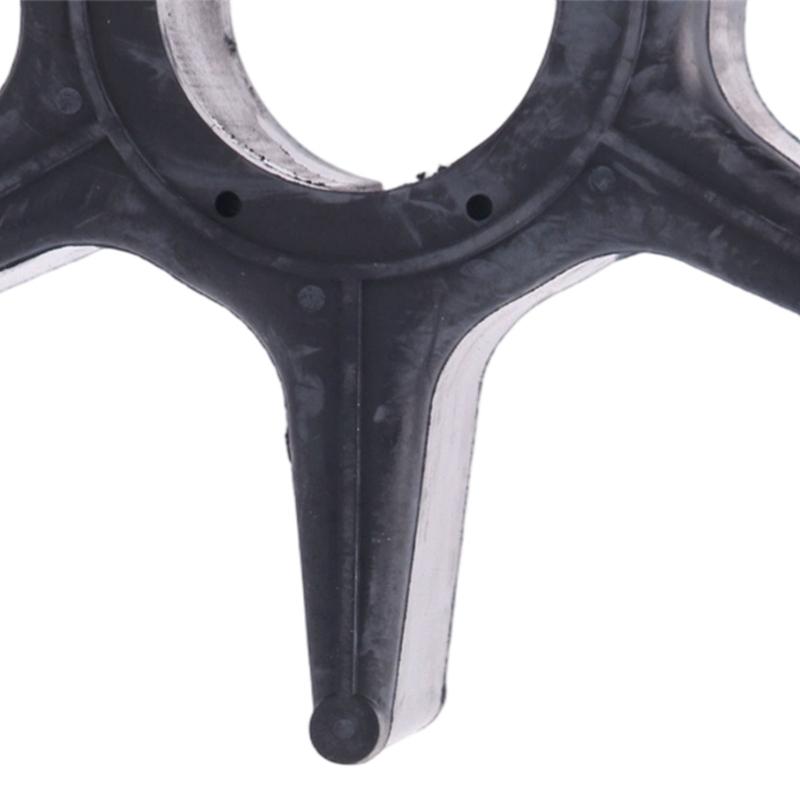 Water Pump Impeller for Outboard Motor Maintenance, Six Curved Rubber Blades with Integrated Hub and Keyed Center Bore 18-3250 500337 19210-ZW1-B02