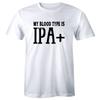 Mein Bluttyp ist IPA+ Lustiges Herren-T-Shirt Bierliebhaber Trinker Medizinisches Shirt