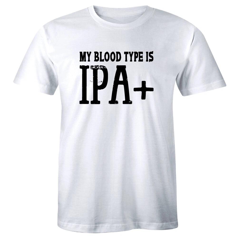 My Blood Type is IPA+ Funny Men s T-Shirt Beer Lover Drinking Medical Shirt 2XL