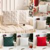 Christmas Tree Snowflake Pillow Cover Plush Throw Pillowcase Winter Home Decor