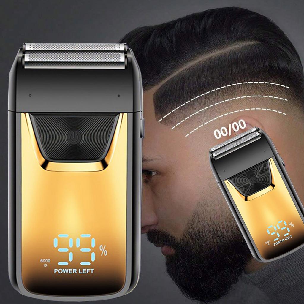 Man Beard Shaver Epilator Electric 3D Floating Hair Trimmer Chest Leg Hair Potable Razor LED Display Rechargeable Li-Battery
