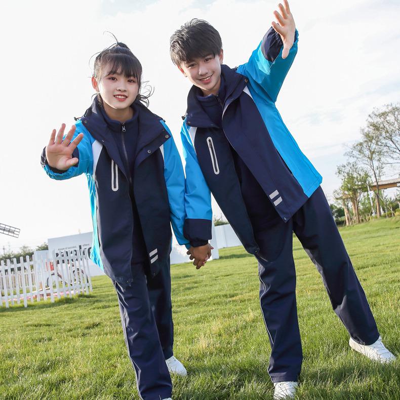 Children's Detachable Fleece Windbreaker & Ski Suit - Two-Piece Set for Boys and Girls