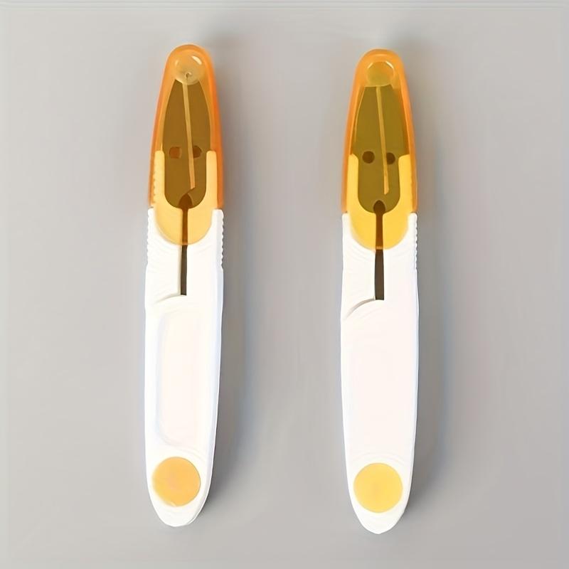 

Set of 2 Portable U-shaped Sewing Scissors with Safety Rubber Grips; Ergonomic Mini Scissors, Ideal for Cutting Fabric, Embroidery and Quilting Plastic Handle 2pcs