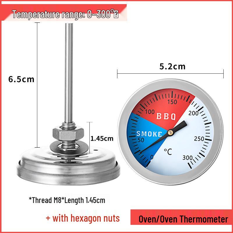 Stainless Steel Short Needle Thermometer for Oven and Barbecue