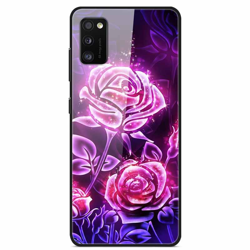 Para Samsung A41 Funda A31 A71 A51 Cristal Templado Cubiertas Traseras Rígidas Para Samsung Galaxy A51 Fundas de Teléfono Fundas Protectoras Coque A 41